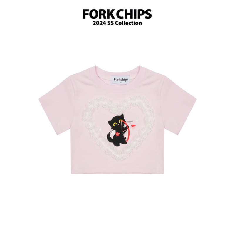 Fork Chips - Korean Children Fashion - #childofig - Love Cat Tee - 3