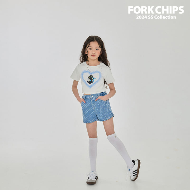 Fork Chips - Korean Children Fashion - #childofig - Love Cat Tee - 4