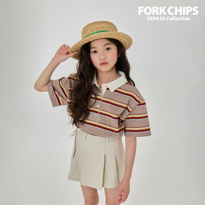 Fork Chips - Korean Children Fashion - #childofig - New New Collar Tee