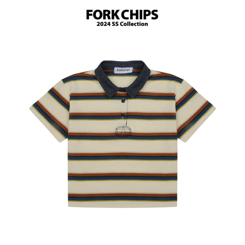 Fork Chips - Korean Children Fashion - #childofig - New New Collar Tee - 2