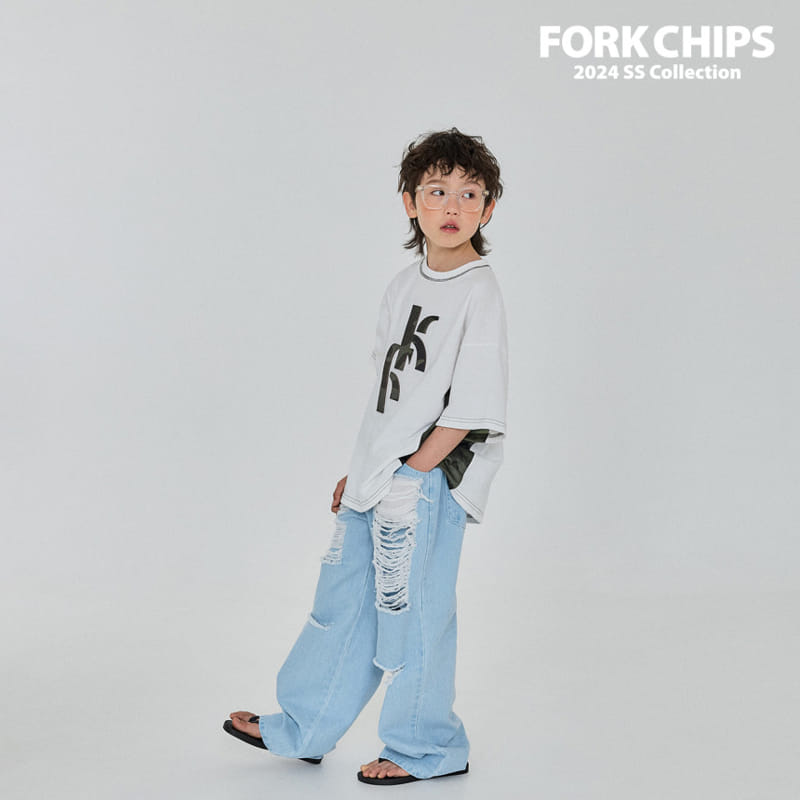 Fork Chips - Korean Children Fashion - #childofig - Crunch Vintage Denim Pants - 8