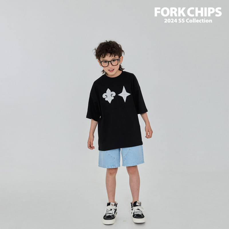 Fork Chips - Korean Children Fashion - #childrensboutique - Volt Denim Pants - 8