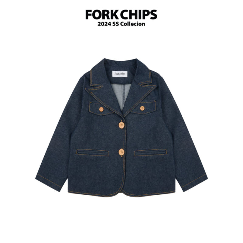 Fork Chips - Korean Children Fashion - #childrensboutique - Sander Denim Jacket - 2