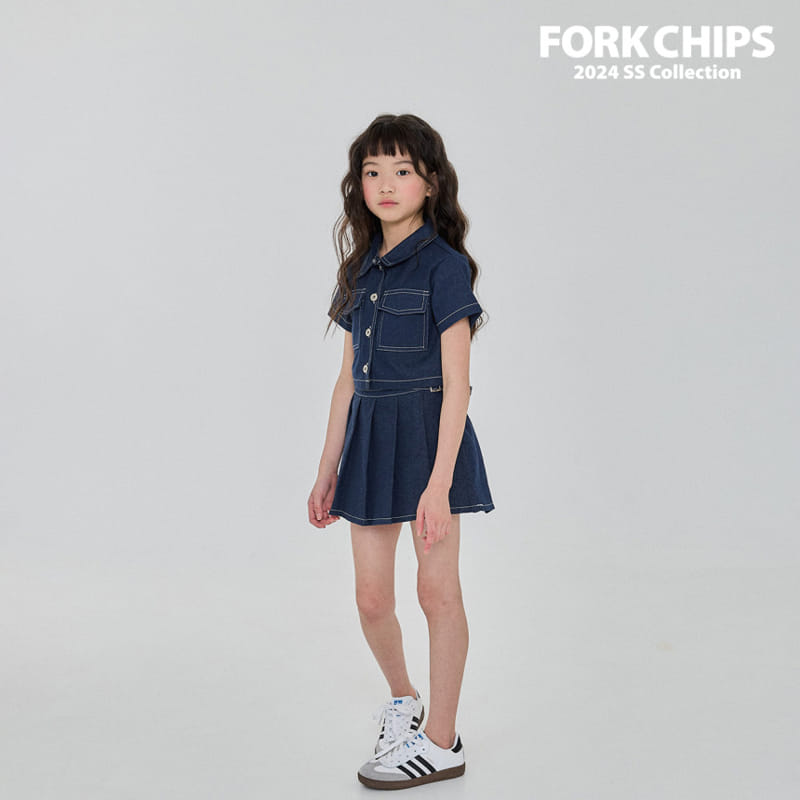 Fork Chips - Korean Children Fashion - #designkidswear - Kate Buckle Skirt - 9