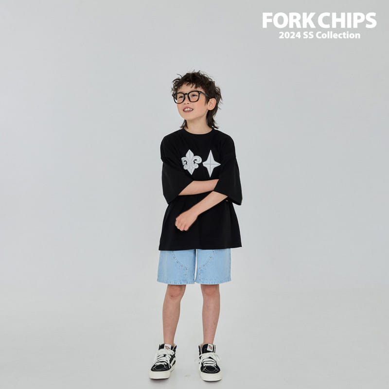 Fork Chips - Korean Children Fashion - #designkidswear - Volt Denim Pants - 9