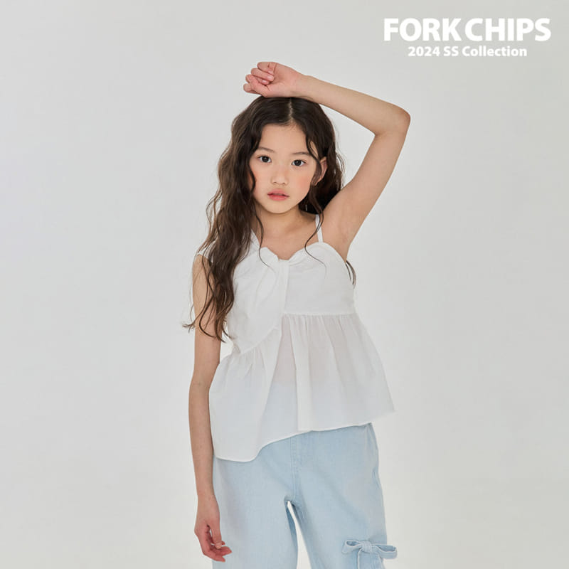 Fork Chips - Korean Children Fashion - #designkidswear - Barbi Ribbon Denim Pants - 7