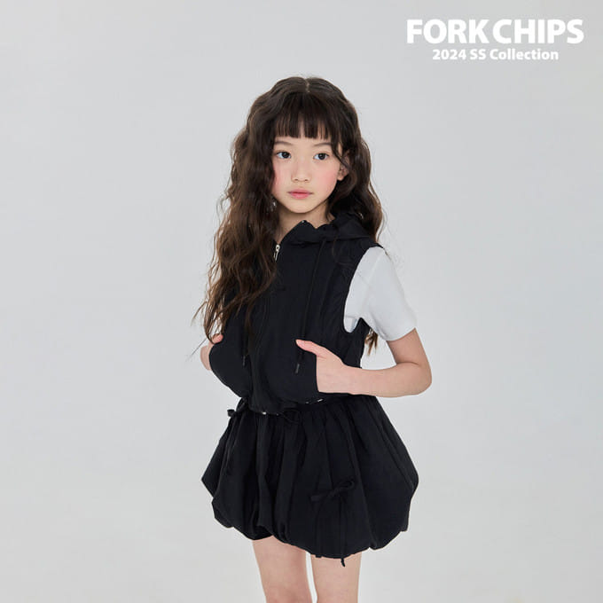 Fork Chips - Korean Children Fashion - #designkidswear - Glossy Vest