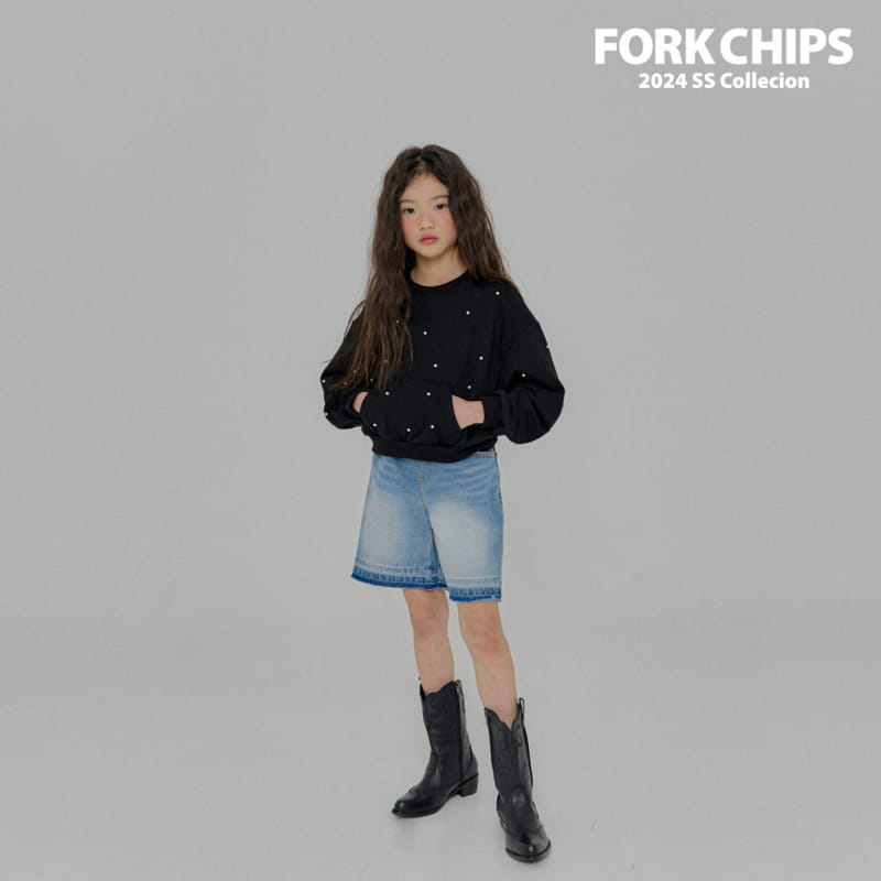 Fork Chips - Korean Children Fashion - #designkidswear - Newtro Denim Pants - 5