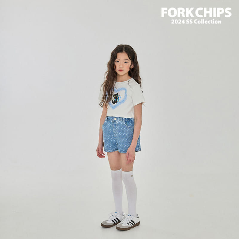Fork Chips - Korean Children Fashion - #discoveringself - Love Cat Tee - 7