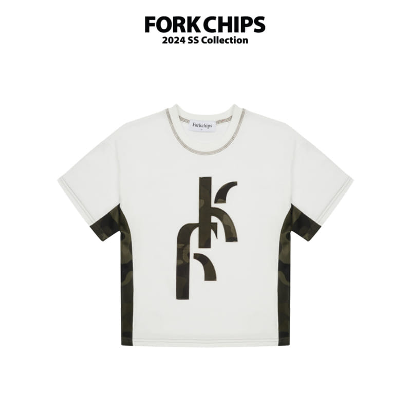 Fork Chips - Korean Children Fashion - #discoveringself - Embo Mesh Tee - 3