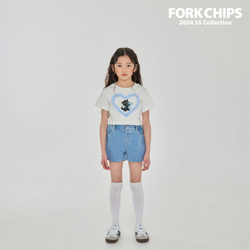 Fork Chips - Korean Children Fashion - #discoveringself - Urban Dot Denim Pants - 9