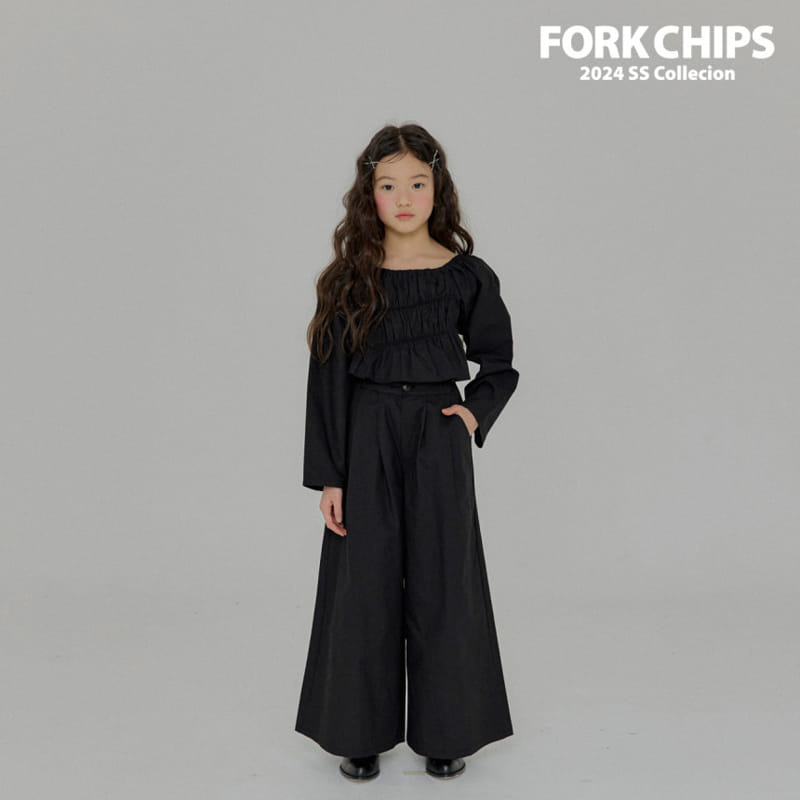Fork Chips - Korean Children Fashion - #discoveringself - Nine Smoke Blouse - 3