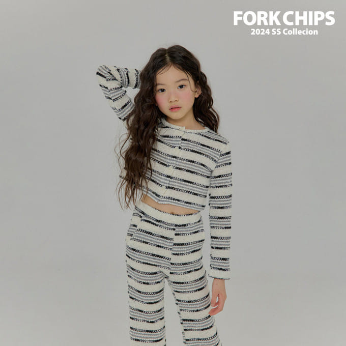 Fork Chips - Korean Children Fashion - #discoveringself - French Knit Cardigan