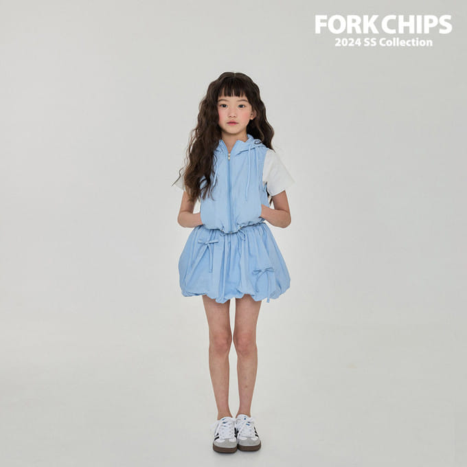 Fork Chips - Korean Children Fashion - #discoveringself - Glossy Balloon Skirt