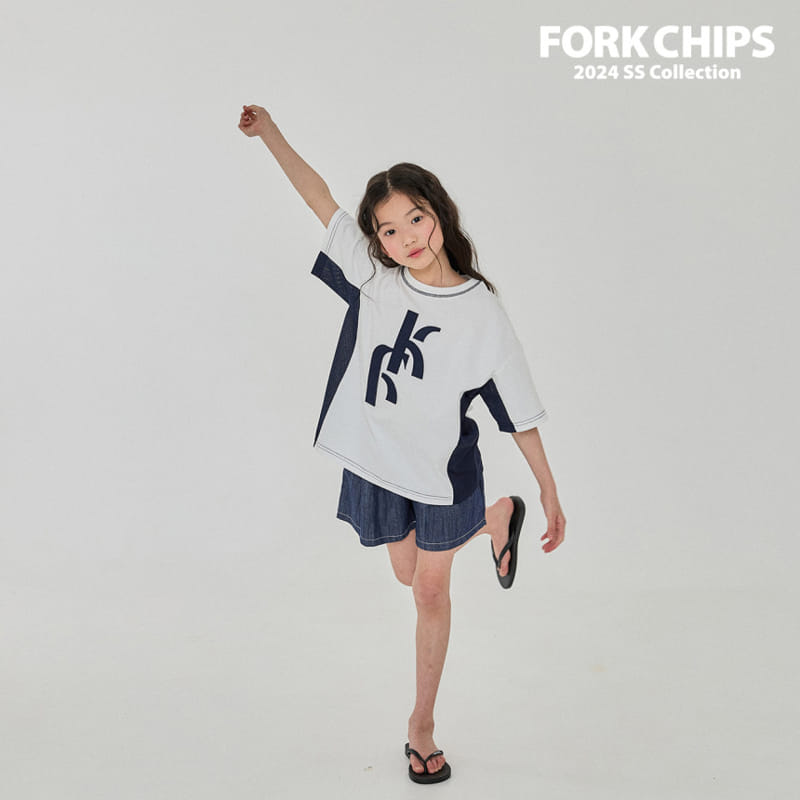 Fork Chips - Korean Children Fashion - #discoveringself - Embo Mesh Tee - 4