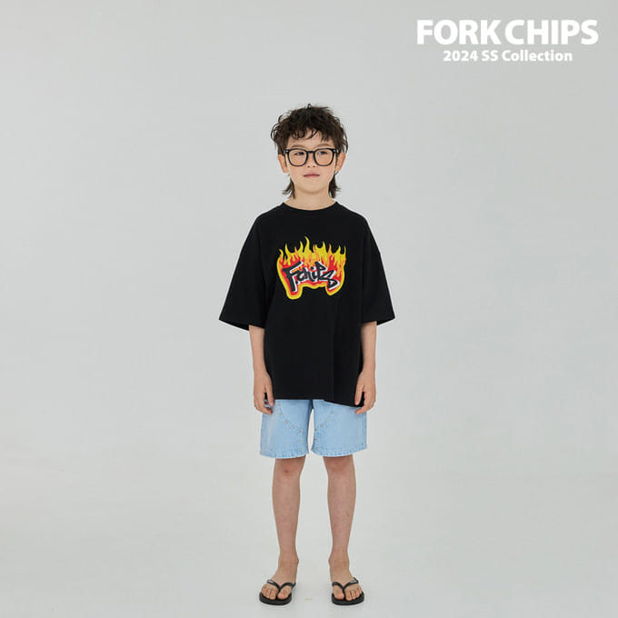 Fork Chips - Korean Children Fashion - #fashionkids - Booster Tee