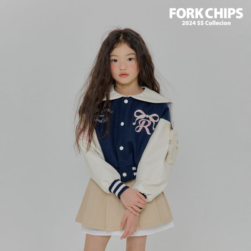 Fork Chips - Korean Children Fashion - #fashionkids - School Baseball Jumper - 6
