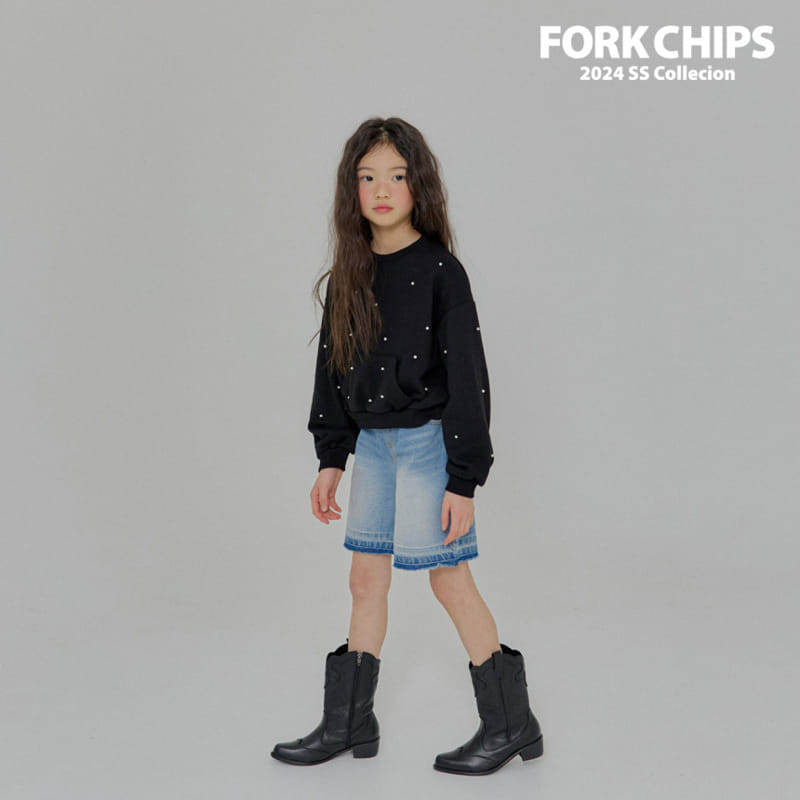 Fork Chips - Korean Children Fashion - #fashionkids - Newtro Denim Pants - 7