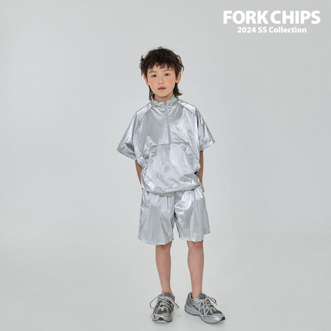 Fork Chips - Korean Children Fashion - #fashionkids - Foil Anorak