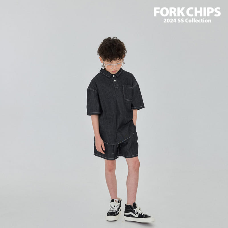 Fork Chips - Korean Children Fashion - #kidsshorts - Hiro Slit Shirt - 9