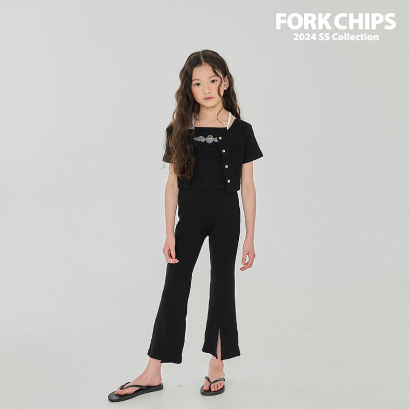 Fork Chips - Korean Children Fashion - #fashionkids - Open Boots Cut Leggings - 4