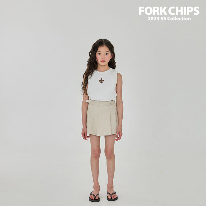 Fork Chips - Korean Children Fashion - #kidsshorts - Breed Sleeveless Tee