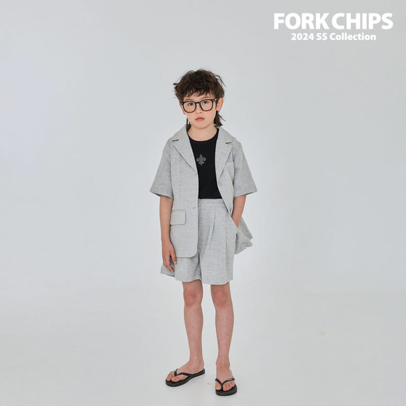 Fork Chips - Korean Children Fashion - #kidsshorts - London Slit Jacket - 6
