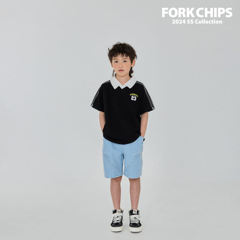 Fork Chips - Korean Children Fashion - #kidsshorts - Scotch PK Tee - 8