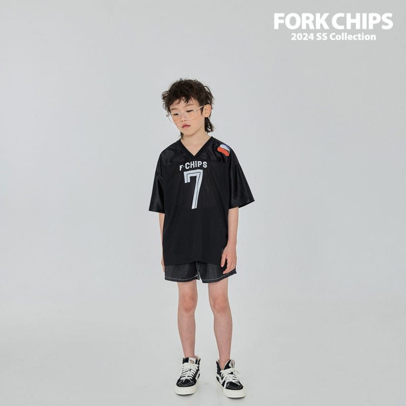 Fork Chips - Korean Children Fashion - #kidsshorts - Soccer Mesh Tee - 6