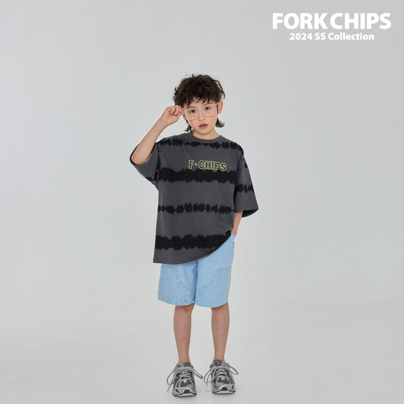 Fork Chips - Korean Children Fashion - #fashionkids - Spray Tee - 4