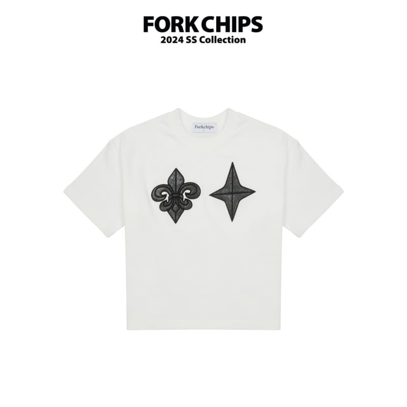 Fork Chips - Korean Children Fashion - #kidsshorts - Hagen Patch Tee - 3