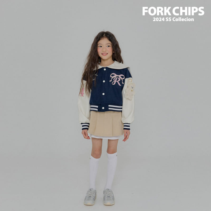 Fork Chips - Korean Children Fashion - #kidsshorts - School Baseball Jumper - 7