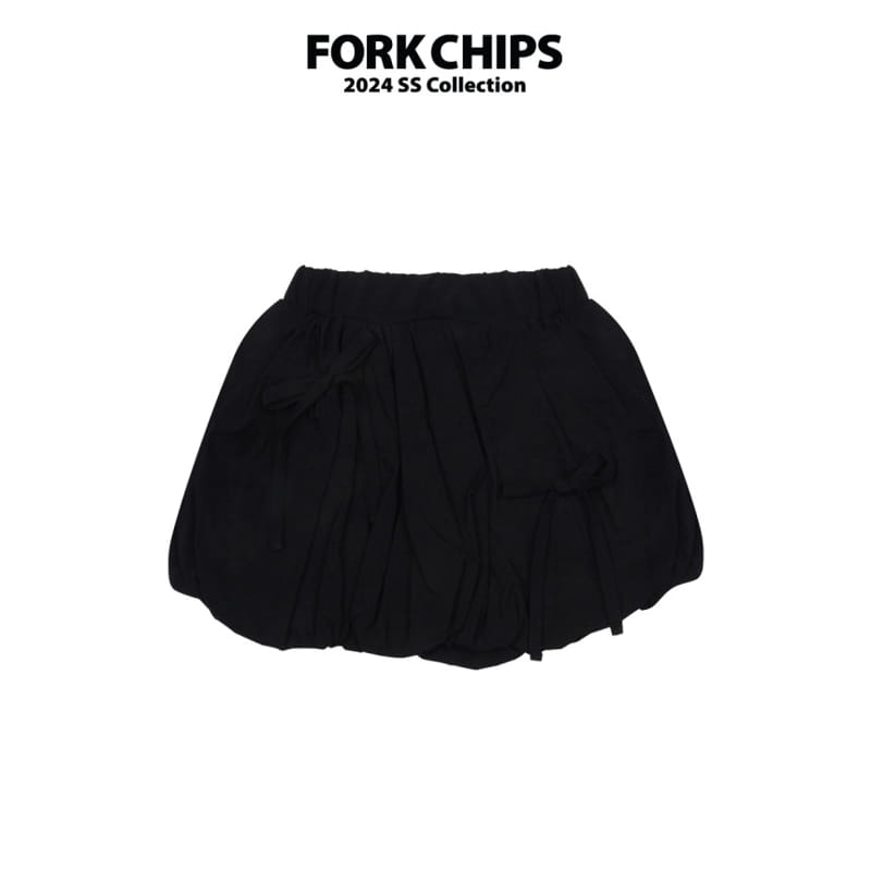 Fork Chips - Korean Children Fashion - #kidsshorts - Glossy Balloon Skirt - 3