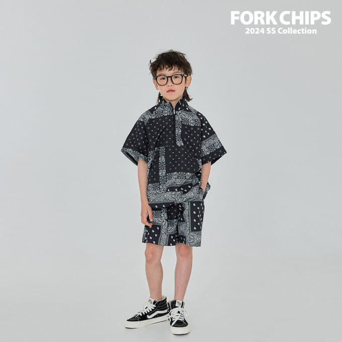 Fork Chips - Korean Children Fashion - #kidsshorts - Foil Anorak Pants