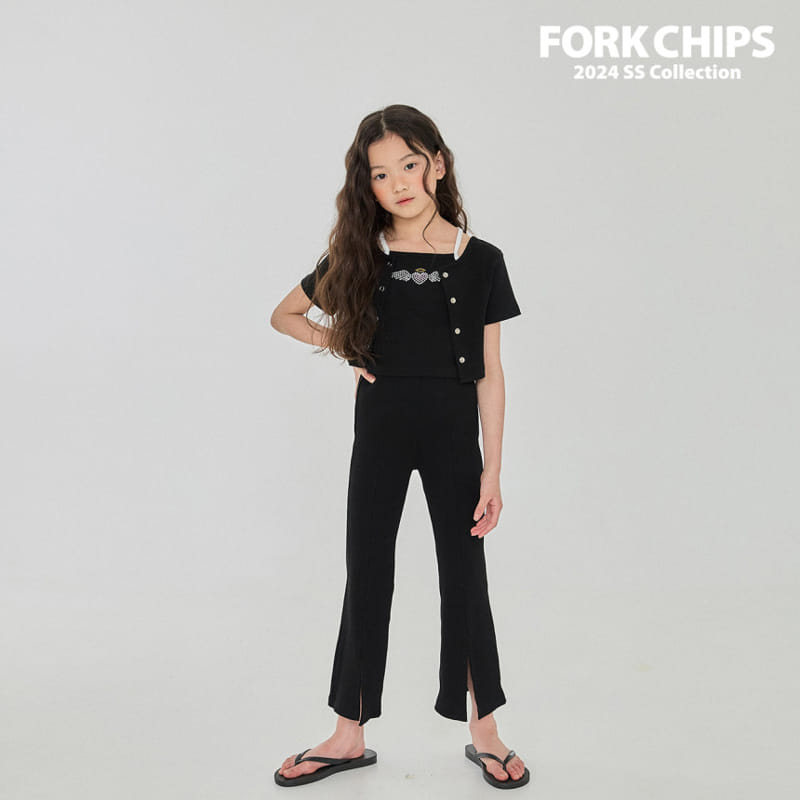 Fork Chips - Korean Children Fashion - #kidsstore - Open Boots Cut Leggings - 5