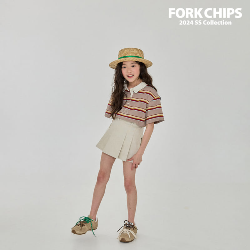 Fork Chips - Korean Children Fashion - #kidsstore - New New Collar Tee - 8