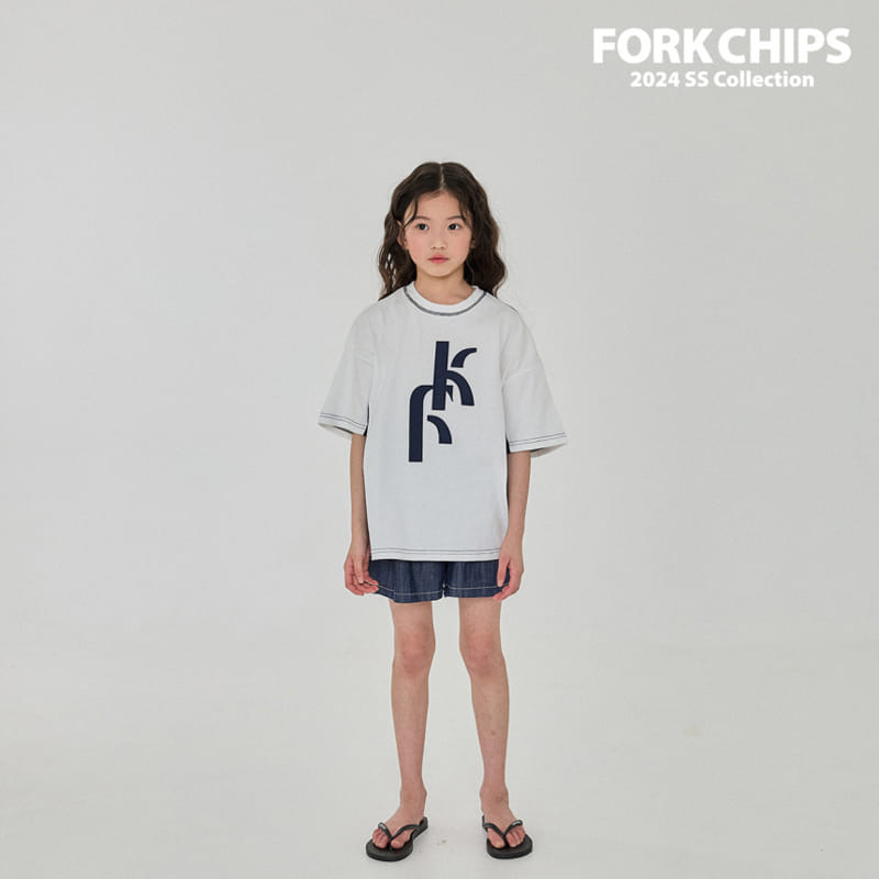 Fork Chips - Korean Children Fashion - #kidsstore - Embo Mesh Tee - 6