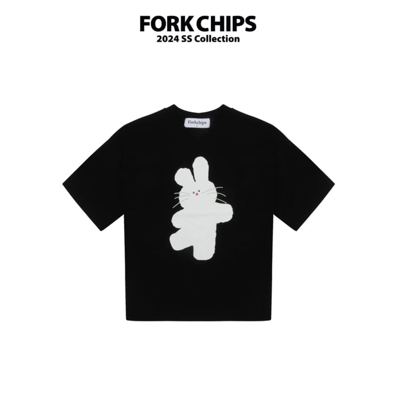 Fork Chips - Korean Children Fashion - #kidzfashiontrend - Moving Bunny Tee - 3