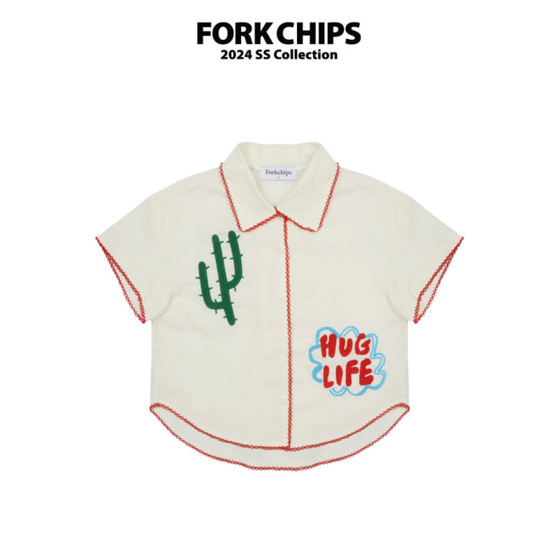 Fork Chips - Korean Children Fashion - #littlefashionista - Sketch Shirt - 2
