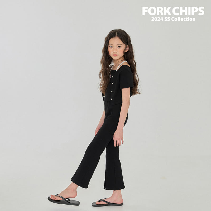 Fork Chips - Korean Children Fashion - #littlefashionista - Open Boots Cut Leggings - 8
