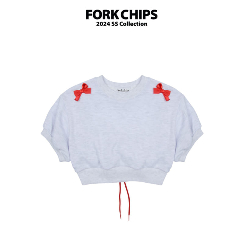Fork Chips - Korean Children Fashion - #littlefashionista - Two Ribbon Sweatshirt - 3