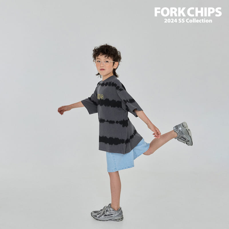 Fork Chips - Korean Children Fashion - #littlefashionista - Spray Tee - 8