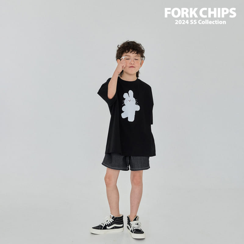 Fork Chips - Korean Children Fashion - #littlefashionista - Moving Bunny Tee - 5