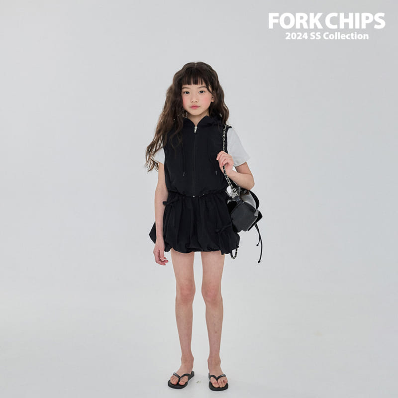 Fork Chips - Korean Children Fashion - #littlefashionista - Glossy Balloon Skirt - 7