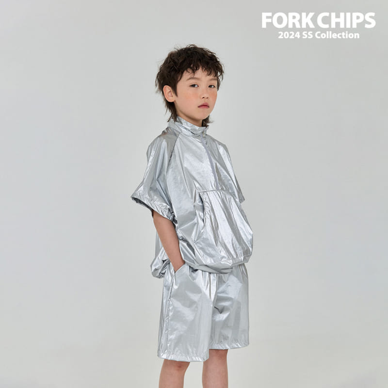 Fork Chips - Korean Children Fashion - #littlefashionista - Foil Anorak Pants - 5