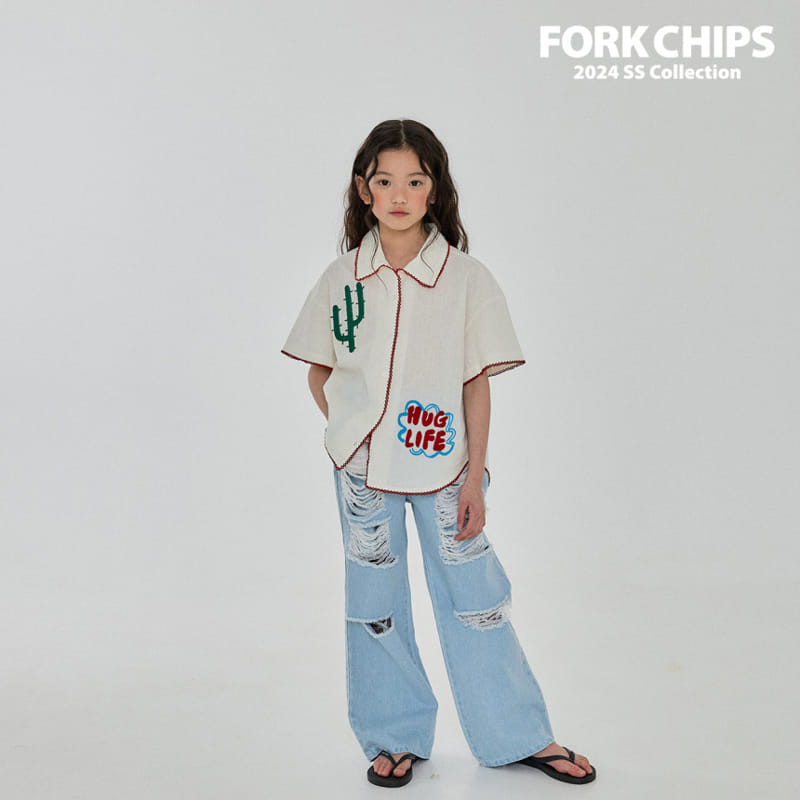 Fork Chips - Korean Children Fashion - #magicofchildhood - Sketch Shirt - 3