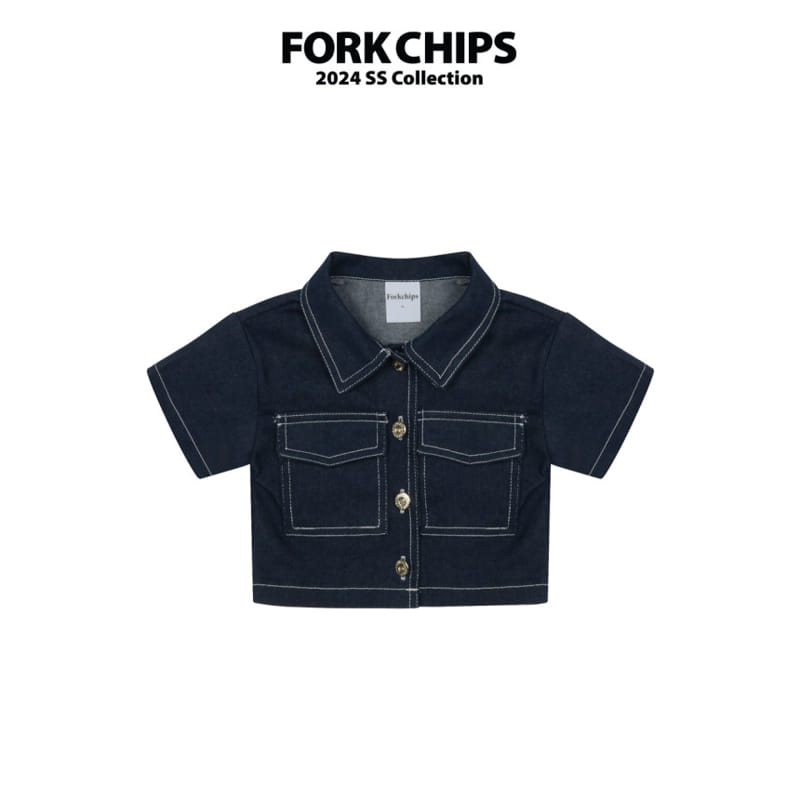 Fork Chips - Korean Children Fashion - #magicofchildhood - Kate Crop Shirt - 2