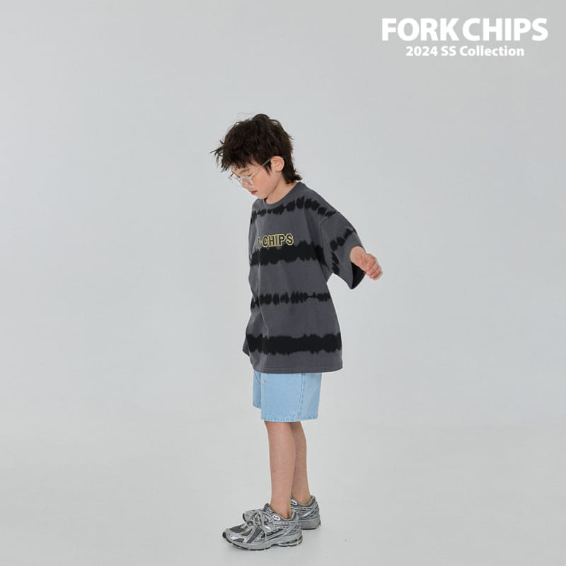Fork Chips - Korean Children Fashion - #magicofchildhood - Spray Tee - 9