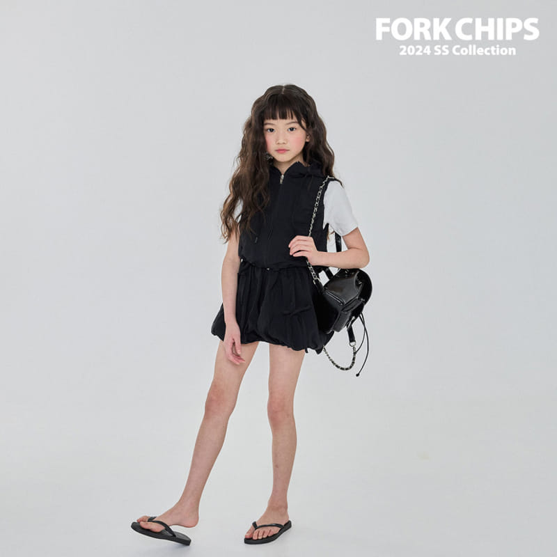 Fork Chips - Korean Children Fashion - #magicofchildhood - Glossy Vest - 9