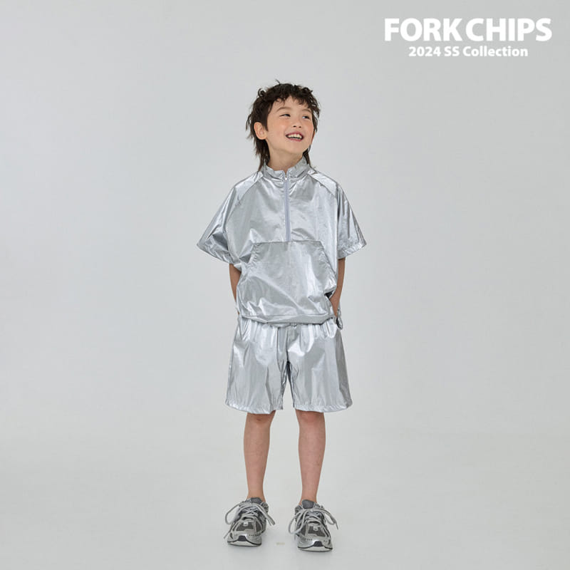 Fork Chips - Korean Children Fashion - #magicofchildhood - Foil Anorak Pants - 6